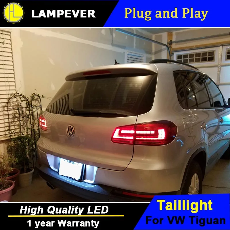 HLC автомобильный Стайлинг для VW хвост тигуаны огни 2013- Volkswagen Tiguan светодиодный задний фонарь DRL+ тормоз+ Парк+ сигнал