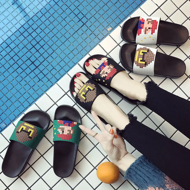 Летние шлепанцы женские женская обувь сандалии на плоской подошве для