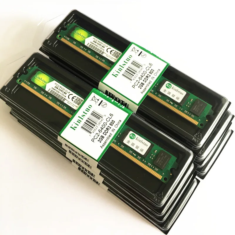 Kinlstuo DDR2 2GB 800MHz Rams PC 6400 intel& AMD 240PIN памяти новые rams для настольных ПК