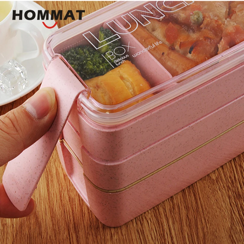 Дети Коробки для обедов Bento с отделение японский bento box set Ланчбокс Пластик Еда