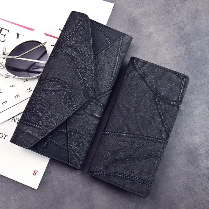 2018 Новый Для женщин кожаный бумажник из искусственной кожи 2 шт. модные женские