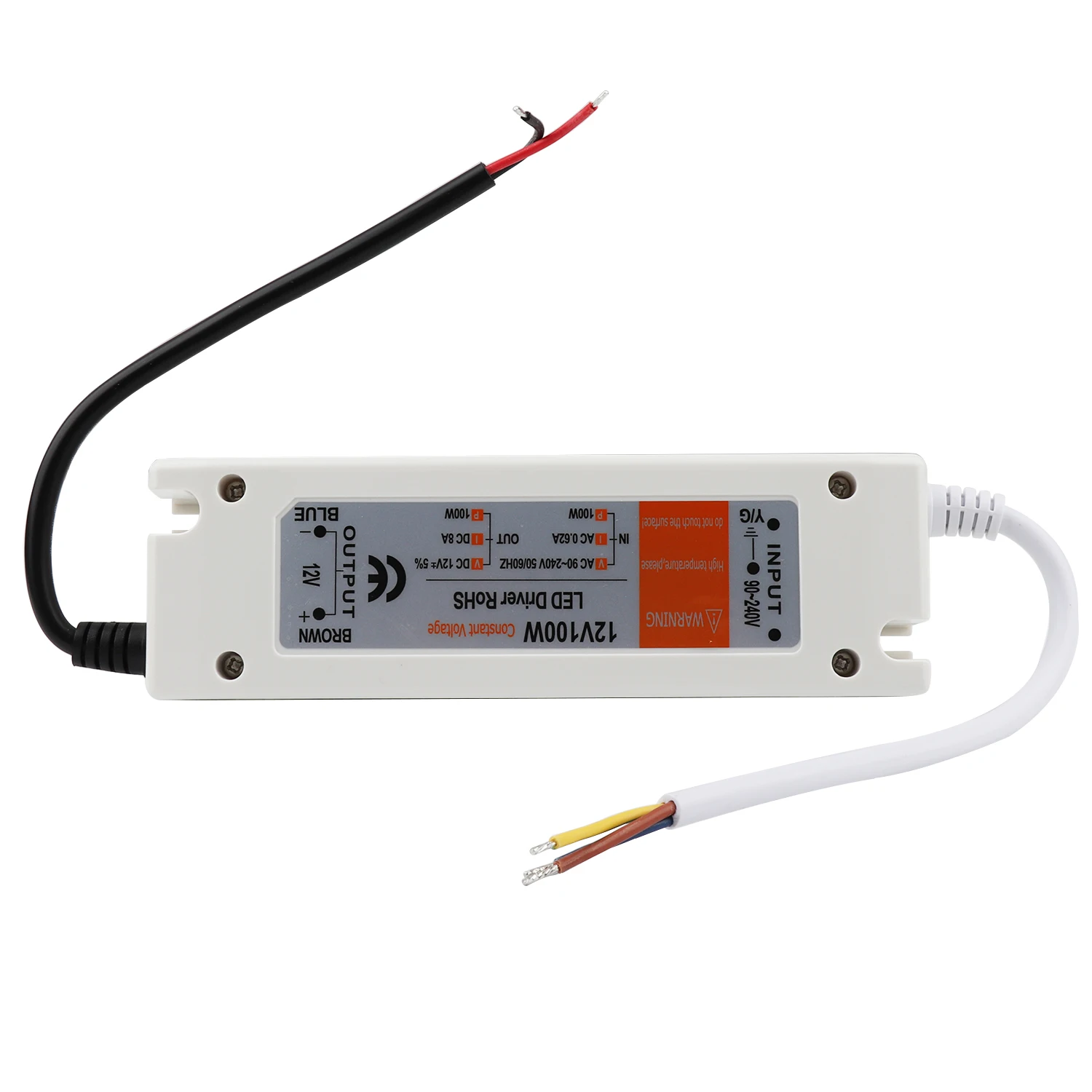 Светодиодный драйвер 12В 100 Вт трансформаторы AC110V 220V постоянного тока до DC12V светодиодный Мощность адаптер для светодиодный полосы света светодиодные лампы 8A высокое качество JQ