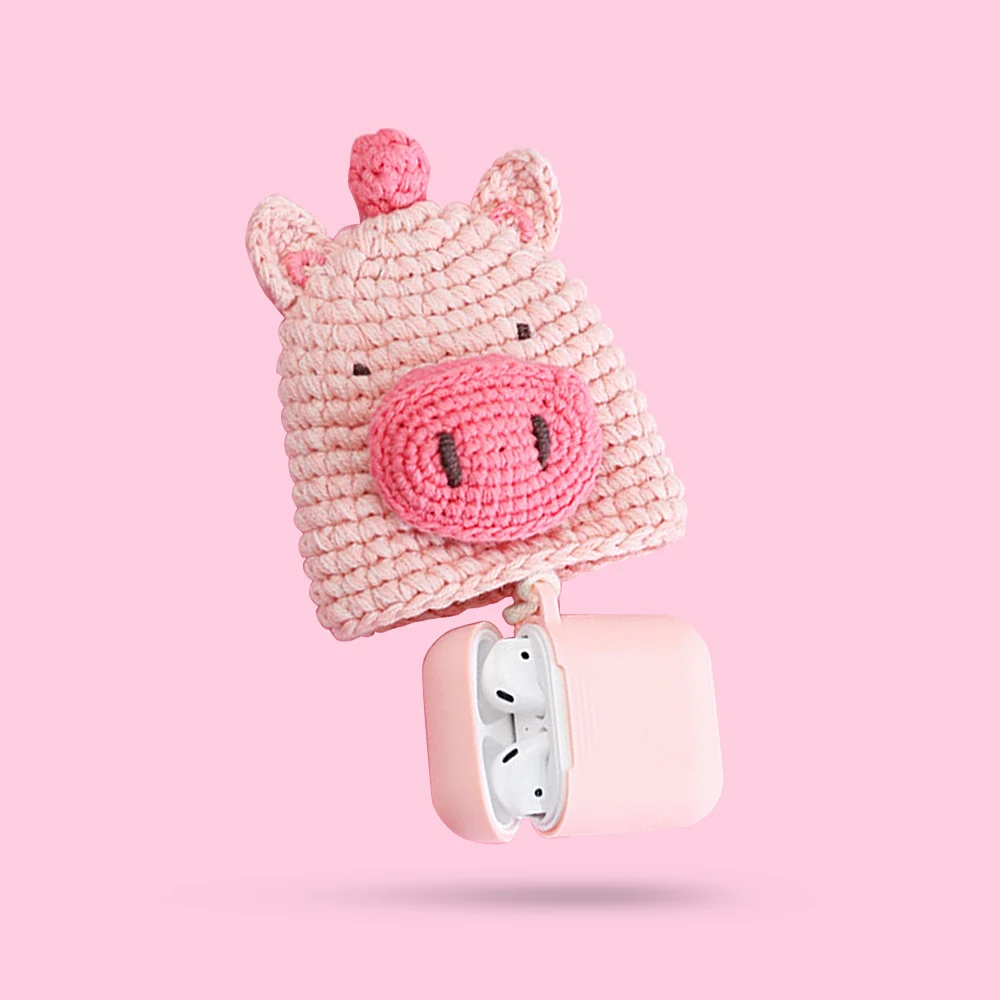 Для Apple Airpods ручной работы вязаный мультяшный вязаный чехол Защитный чехол для air pods чехол для наушников s Аксессуары
