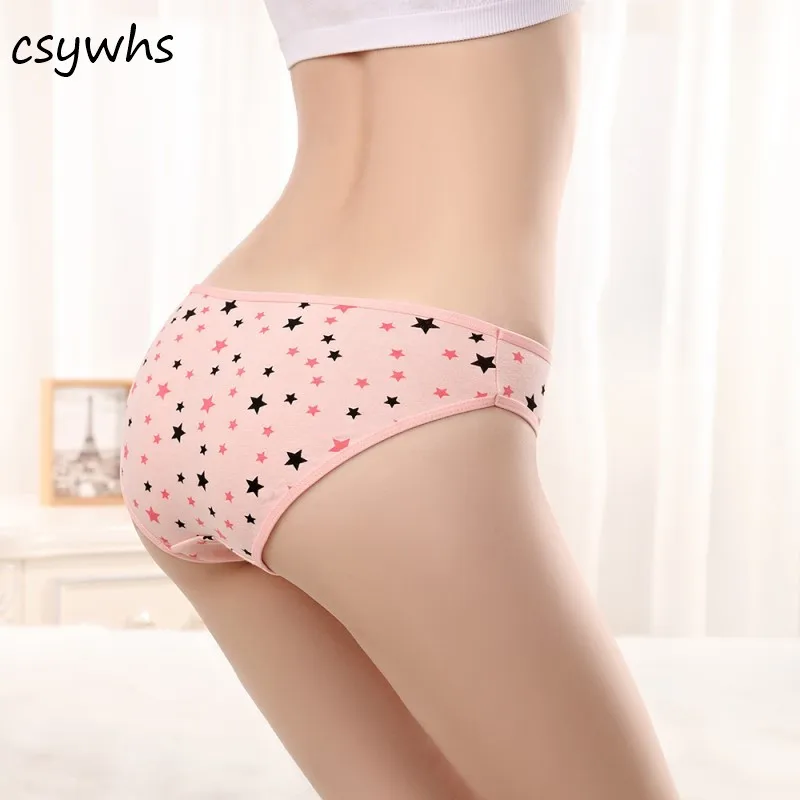 женские мода печатных Трусики низкая талия хлопок сексуальное женское белье с
