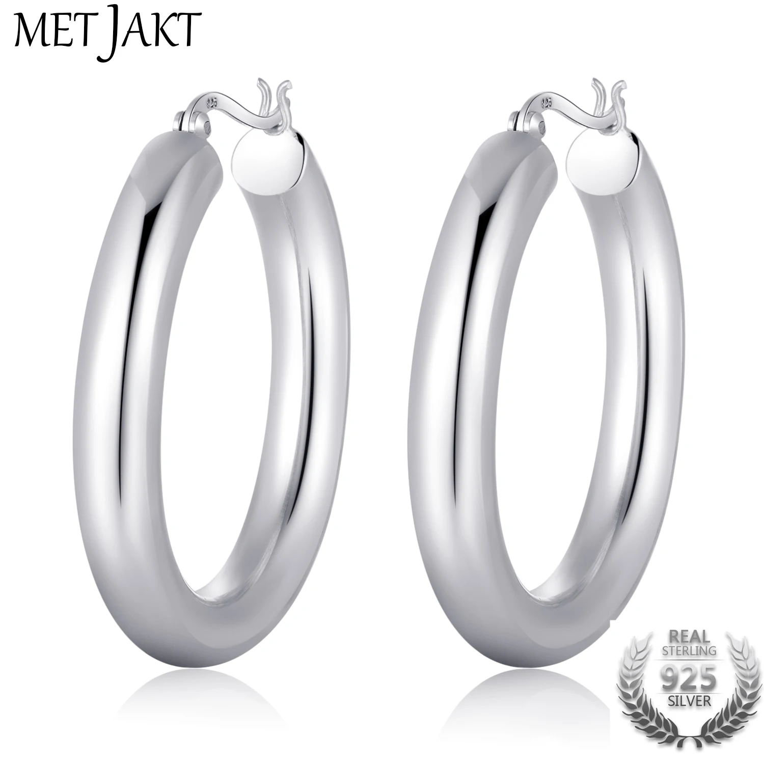 MetJakt, классические, круглые, настоящее 925 пробы, серебряные серьги-кольца для женщин, Ретро стиль, этнический стиль, Винтажные серьги, хорошее ювелирное изделие, подарок
