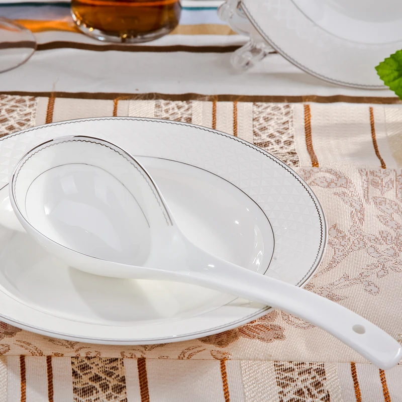 [Серебро] посуда из костяного фарфора романтические корейские блюда Цзиндэчжэнь