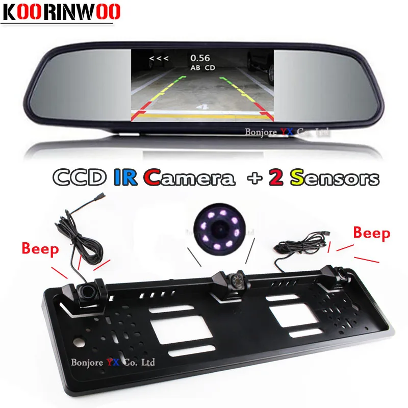 Автомобильный монитор Koorinwoo Парктроник Европейская камера заднего вида для