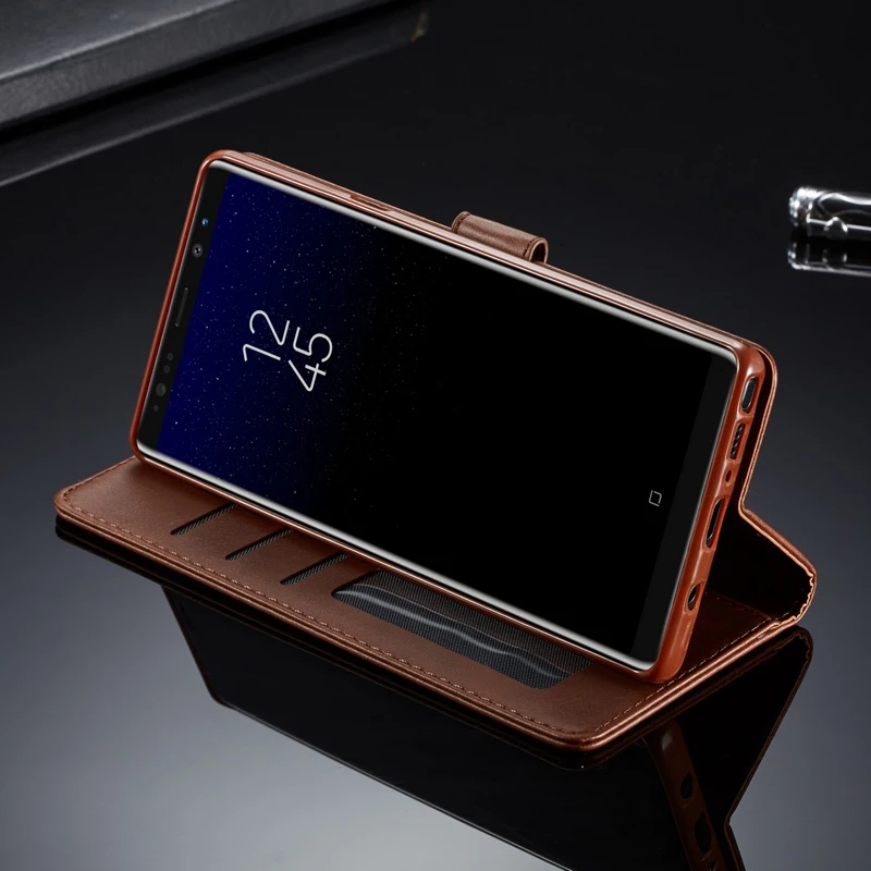 2018 роскошный флип-чехол для Samsung Galaxy Note 9 8 Note9 Note8 кожаный чехол Модный Магнитный