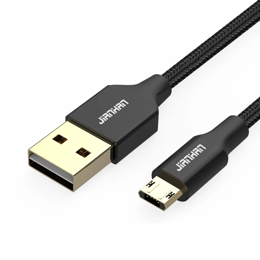 Black JianHan Реверсивный Micro USB кабель мини-usb, мобильный телефон 5V2A быстрое зарядное устройство кабель для передачи данных зарядный кабель для samsung Xiaomi 4X huawei - Цвет: Black
