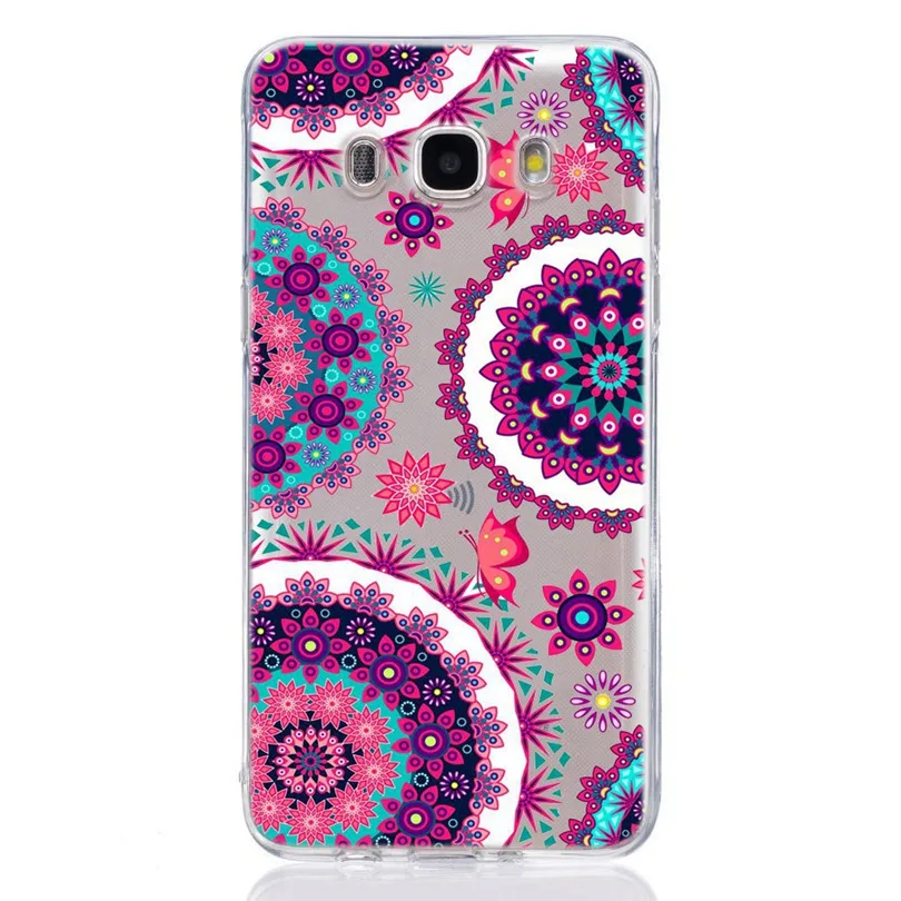 Для Samsung Galaxy A3 A5 2016 2017 prime J1 J2 J3 J5 J7 TPU цветной мягкий геометрический Мандала