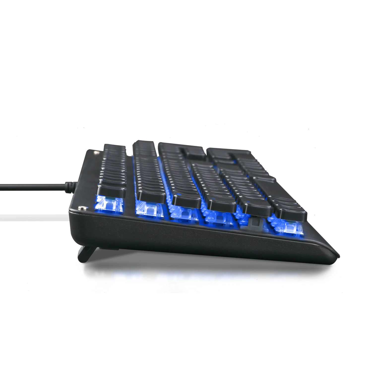 Механическая игровая клавиатура HUO JI K 600 проводная USB с синей светодиодный Ной