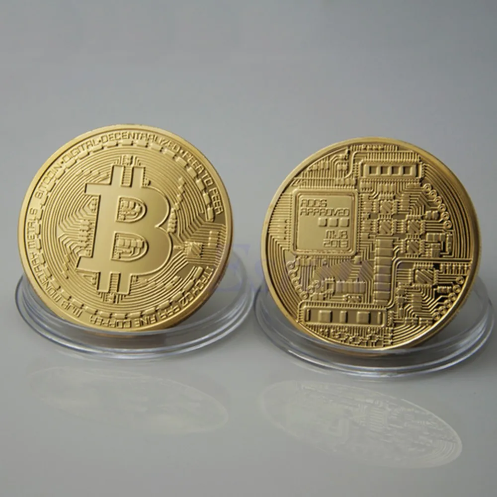 Биткоин Монета Золото серебряное покрытие коллекционные BTC монеты искусство коллекция подарок Прямая