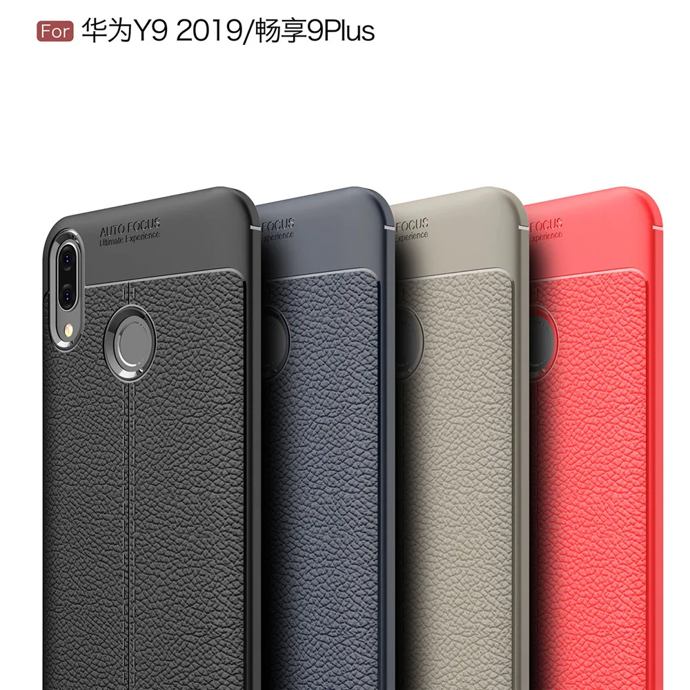 Для huawei Enjoy 8 9 Plus гибридный мягкий матовый чехол с текстурой личи чехол-Бампер для