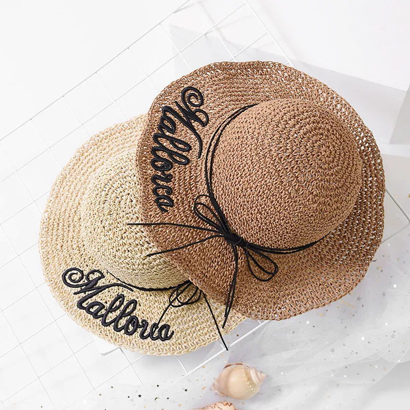 2018 Новая женская летняя шапка ручной работы вышитая крючком соломенная шляпа с