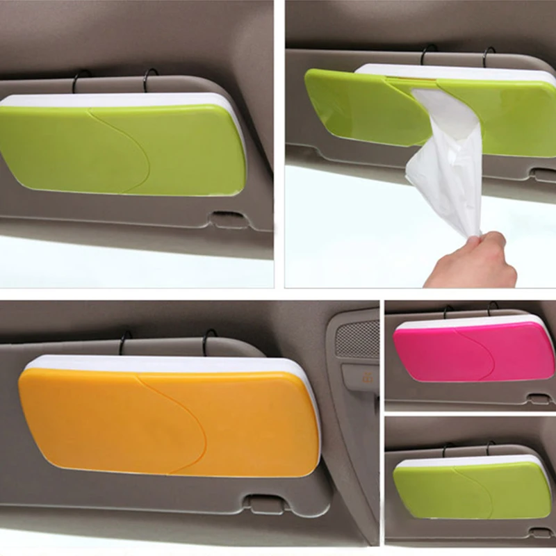 Креативный пластиковый держатель для салфеток с солнцезащитным козырьком