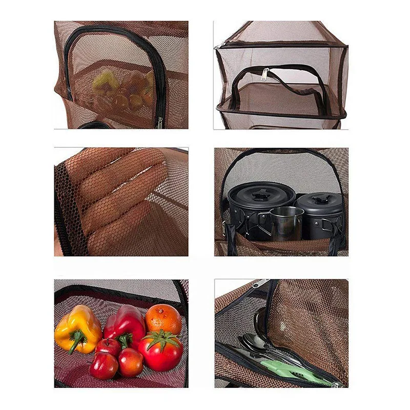 Походная Сухая Сетка 4 слойный подвесной складной органайзер сетка для хранения