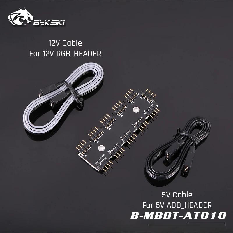 Bykski B MBDT 1TO10 материнская плата Aura втулки 3Pin/4Pin интерфейс от 1 до 10 втулок|Кулеры и