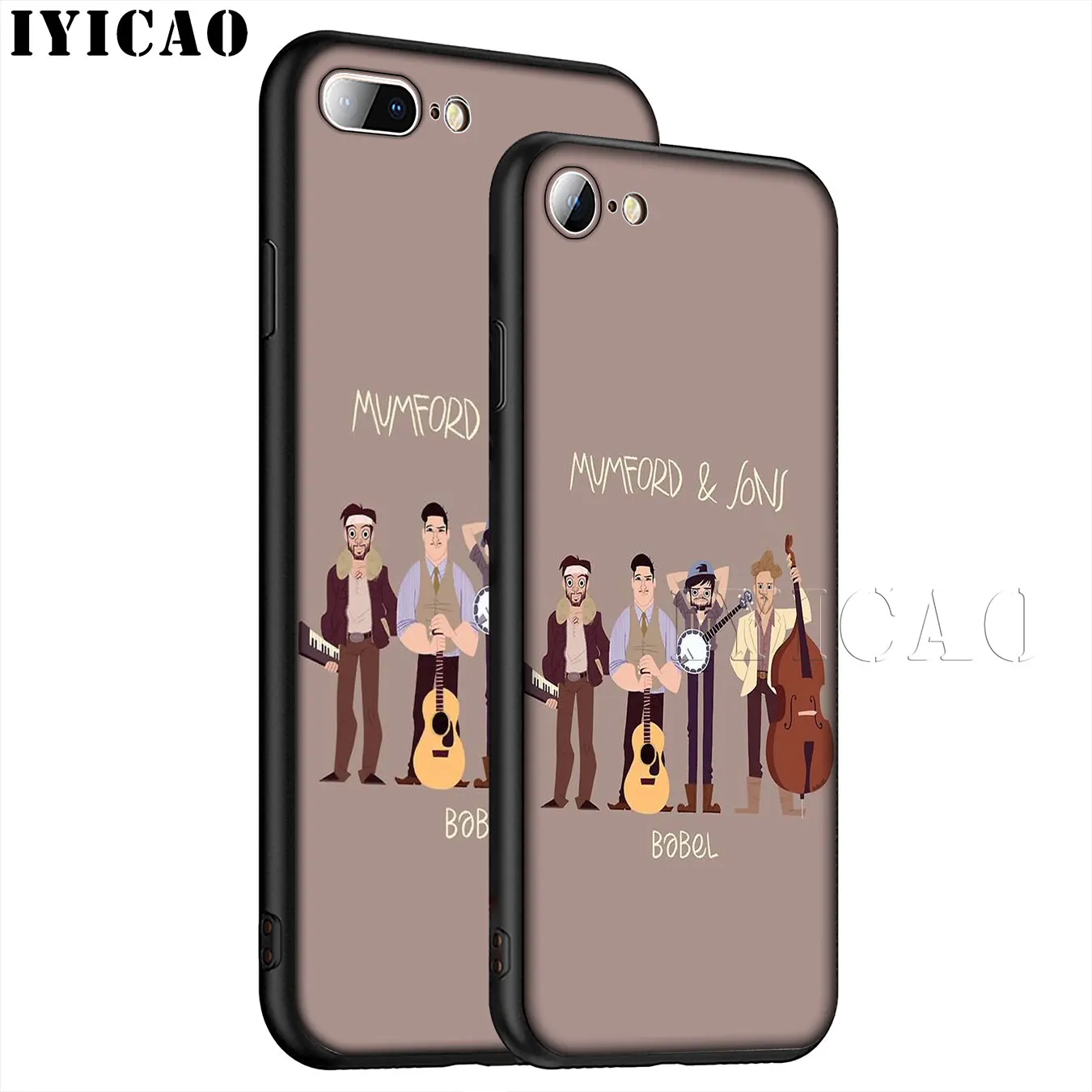 IYICAO Mumford &amp Sons Soft Silicone Phone Case for iPhone XR X XS 11 Pro Max 6 6S 7 8 Plus 5 5S SE TPU Black Cover |