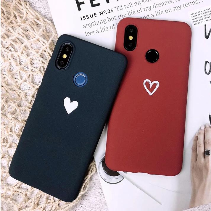 Мягкий силиконовый чехол Love Heart для Xiaomi Mi 9 se 8 5X 6X A1 A2 Lite Redmi 4A 4X 5 Plus 5A 6A 6 Pro Note 4 7 S2