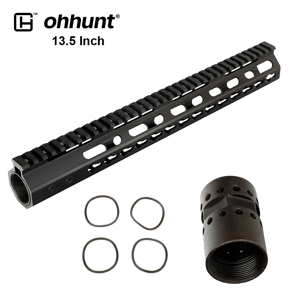 Ohhunt Tactical 13 5 &quotAR15 AR 15 крепление на рельсах Бесплатная поплавок Keymod Handguard Picatinny Rail