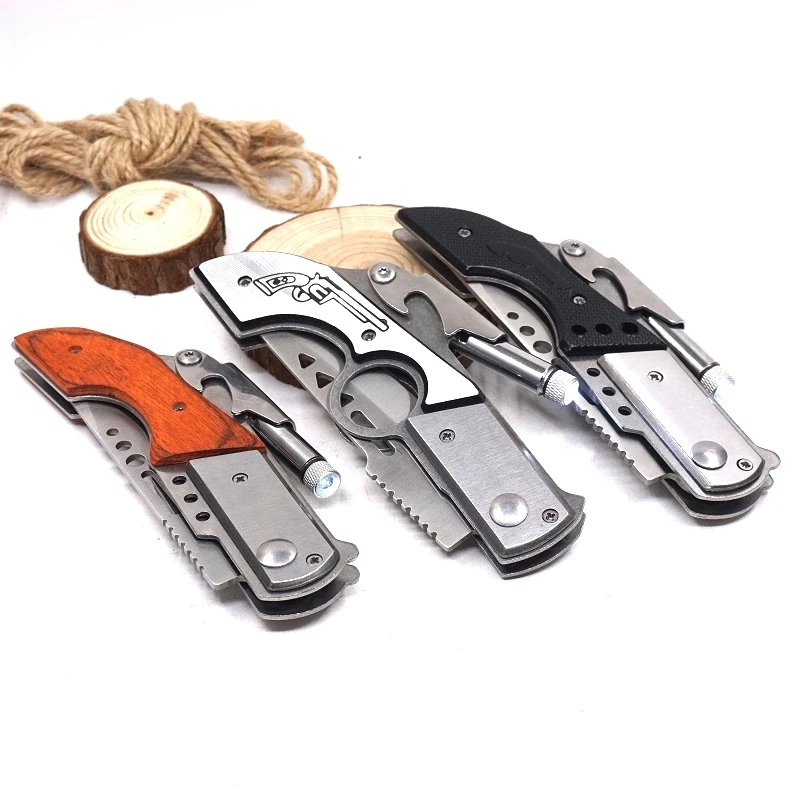 Складной нож для выживания тактический карманный светодиодный светодиодным