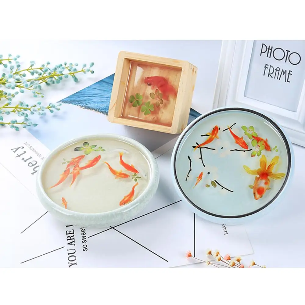 3D Real Goldfish Clear Film Sticker Resin DIY Water-Like Painting Jewelry Making | Украшения и аксессуары