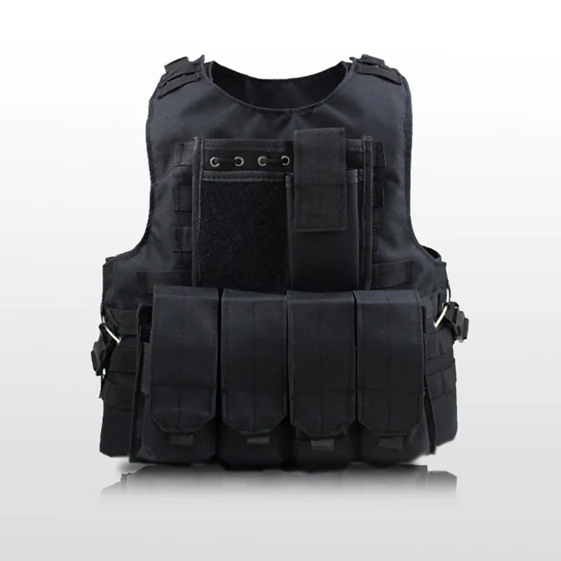 USMC страйкбол разгрузочный жилет тактический Molle защитные пластины солдат боевые жилеты армейский Военный камуфляж воздушный мягкий Перевозчик - Цвет: Black