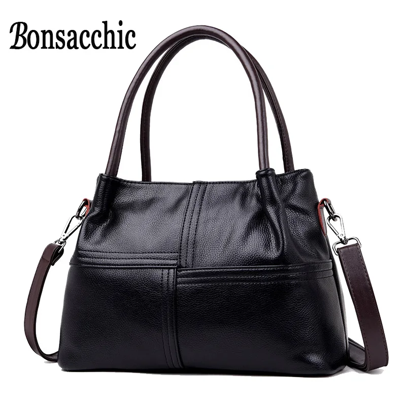 Bonsacchic роскошная сумка из натуральной кожи женские сумки дизайнерская большая