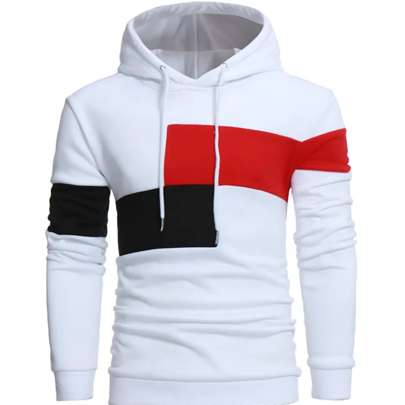 

Autumn And Winter New Fashion Hoodies Personality Mens Splice Long Sleeves Hooded Pullover Mens Hoodie Sweatshirt Men Casual