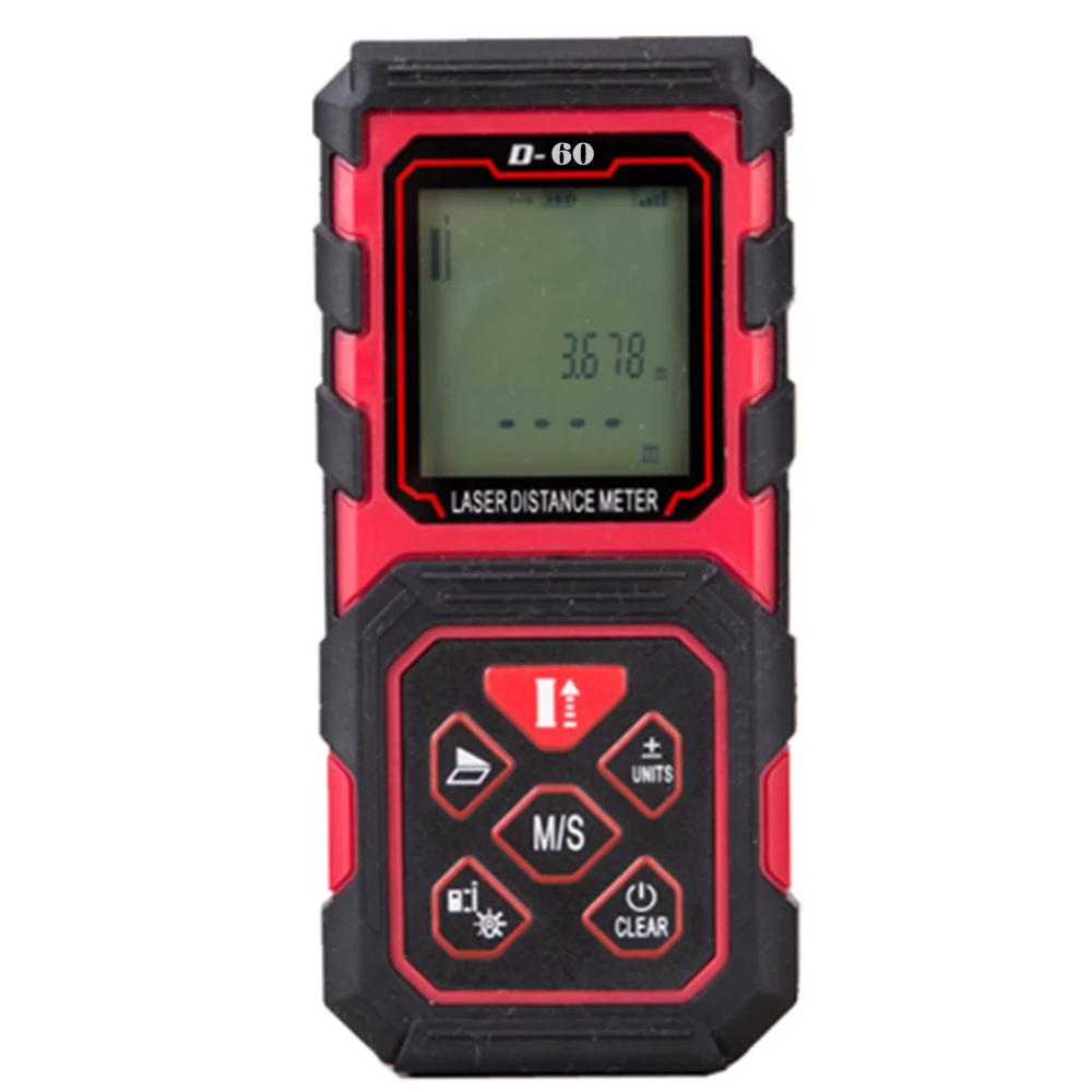 80 м/100 м красный + черный топ дизайн ручной дальномер лазерный цифровой Лазерная
