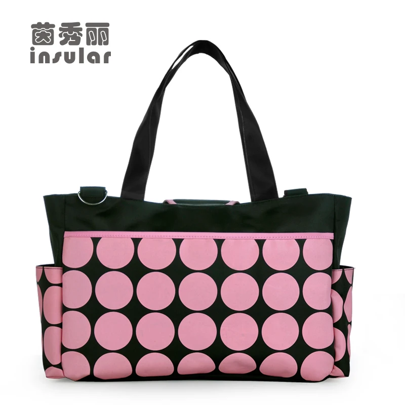 Новое поступление сумки для детских подгузников с круглыми точками брендовые