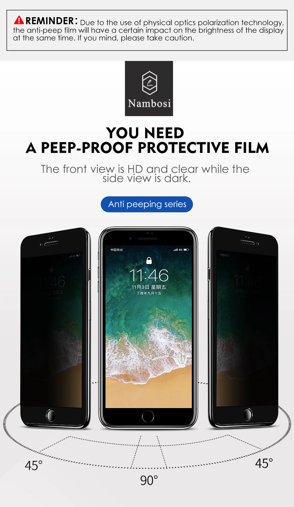Nambosi Защитное стекло для iPhone XS, XR, XS, MAX, Защитное стекло для экрана для iPhone X, XS, MAX, 3D полное покрытие, стекло