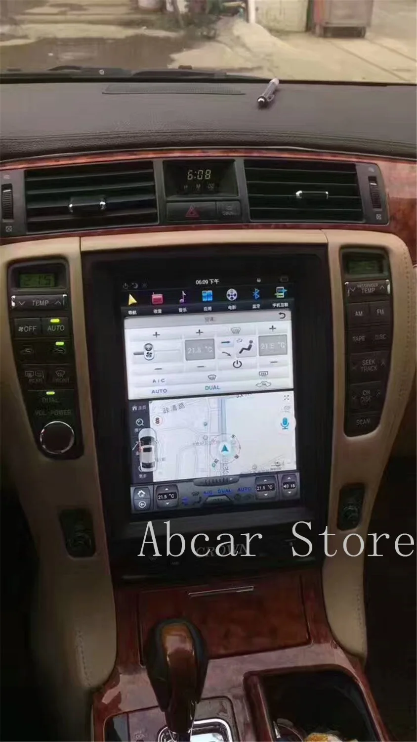 10 4 ''Tesla стиль Android 8 1 автомобильный dvd плеер GPS навигация для Toyota crown 2005 2009 PX6 HDMI