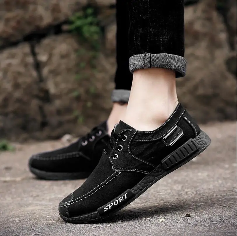 Мужская повседневная обувь парусиновая для мужчин Chaussure Homme сезон осень-зима