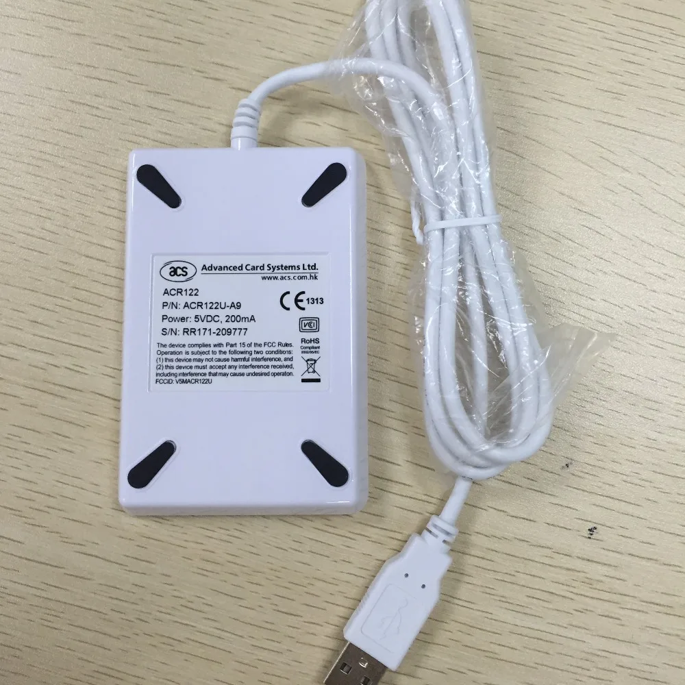 13 56 МГц ACR122U кард ридер ISO14443 ридер/писатель rfid ридер|nfc card reader|rfid readeracr122u nfc |