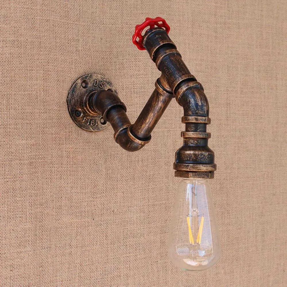 Лофт винтажный Ретро Железный паровой панковский настенный светильник с