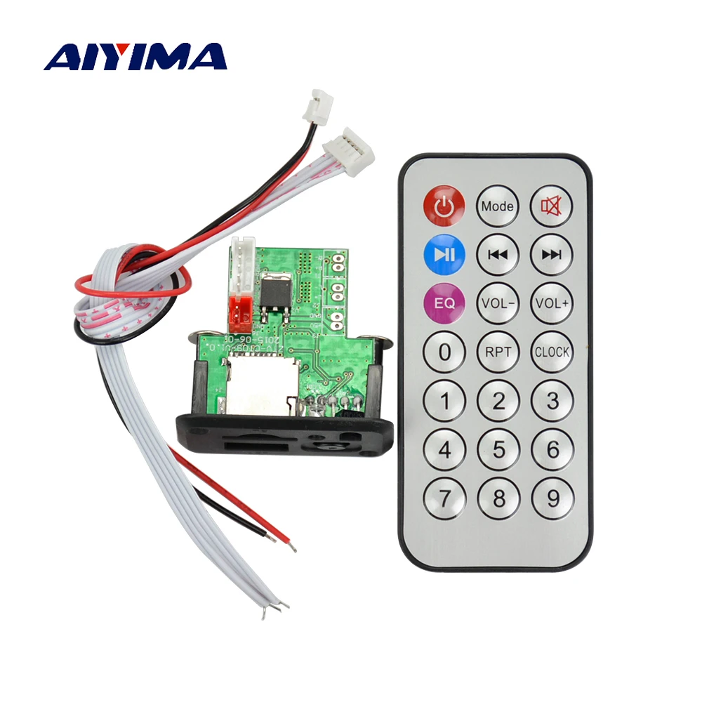 AIYIMA мини 12 в MP3 аудио декодер доска без потерь декодирование MP3 плеер стерео двухканальный аудио выход Поддержка TF карта U диск