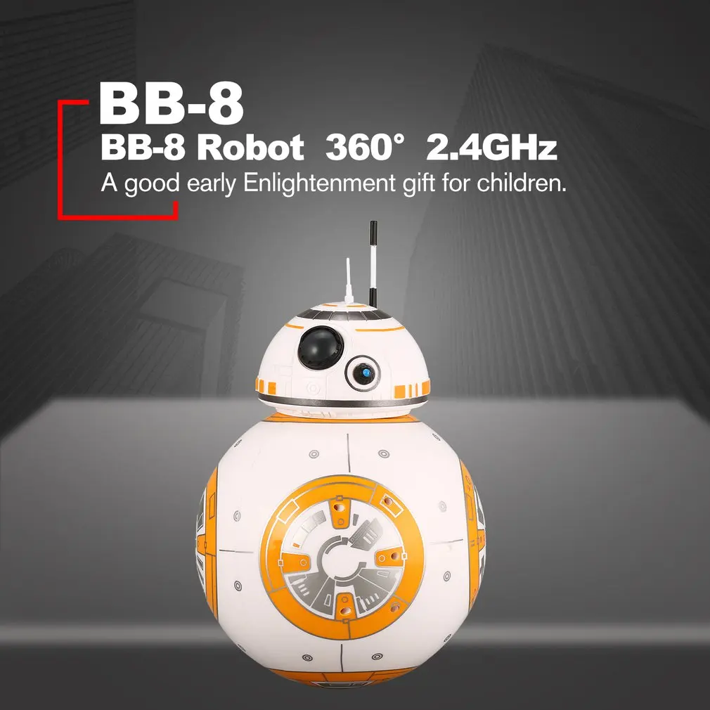 BB-8, 2,4 ГГц, Интеллектуальный робот-мяч для раннего образования, Радиоуправляемый, дистанционное управление, планета, мальчик со звуком, Звездные войны, игрушка для детей