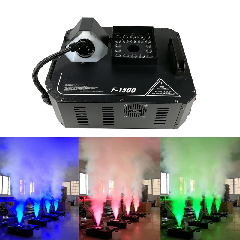 24x3 светодиодный RGB 3IN1 туман машина/1500 W дистанционного Управление DMX512 дым машина