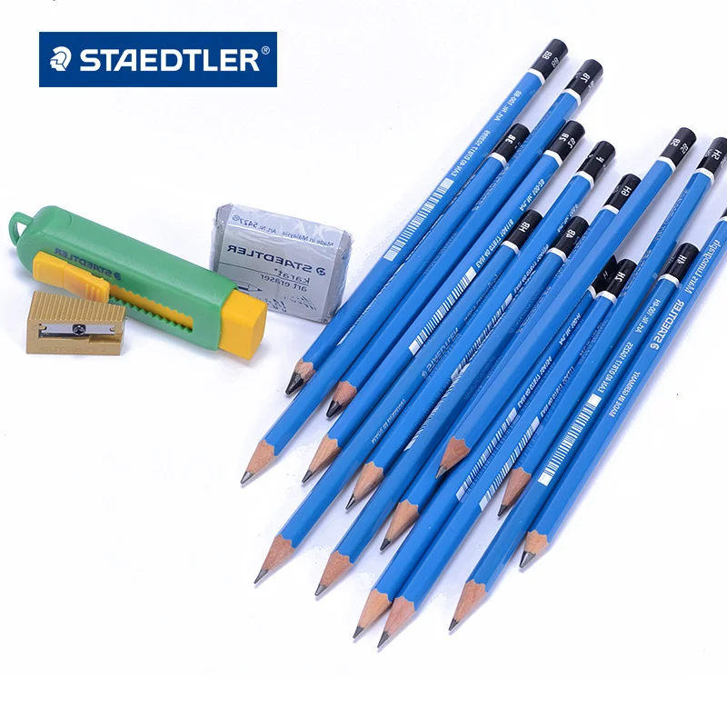 Staedtler 100 Mars lumographe полный набор портативных чехлов для рисования 14 градусов