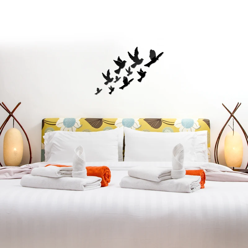 Горячая распродажа 10 летают акриловые многосекционный посылка узор 3d стикеры