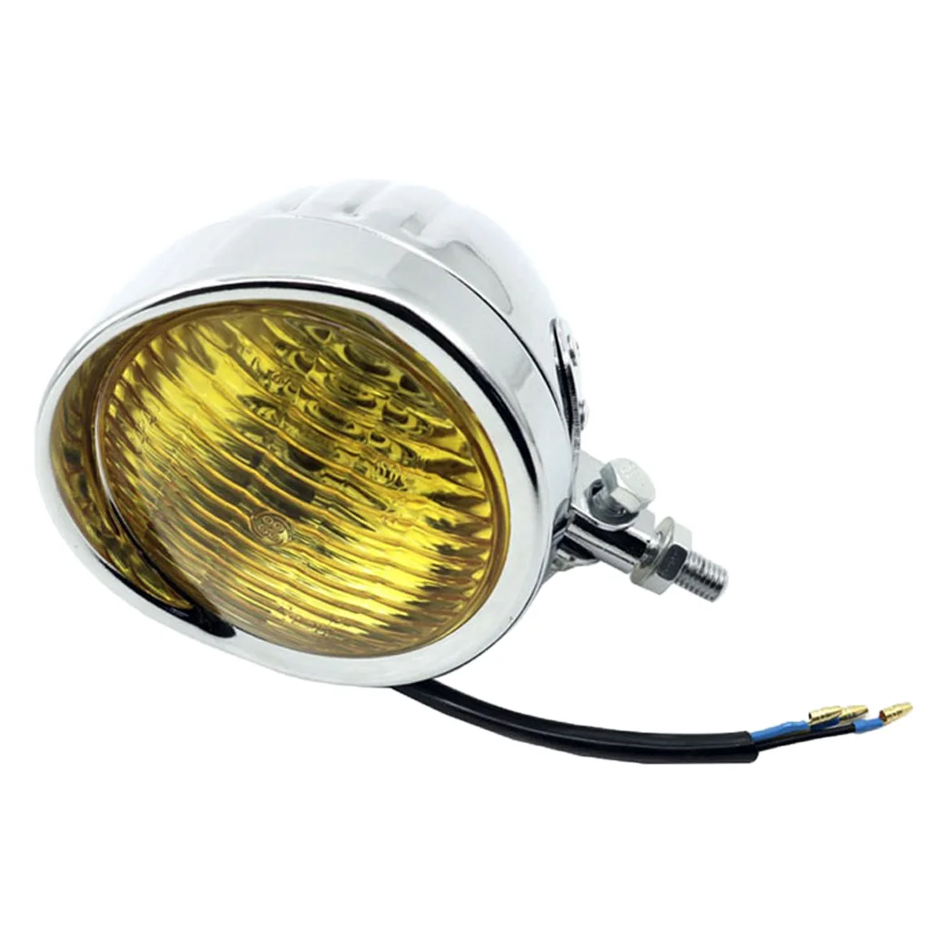 

Dovewill Colorful 4 " LED Motorcycle Bullet Chrome Headlight Light For Harley Cruiser Retro LED Headlamp