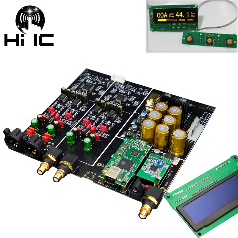 Hi Fi аудио Двухъядерный 2 * ES9038PRO ЦАП Декодер плата TCXO XLR RCA выход|Усилители мощности|