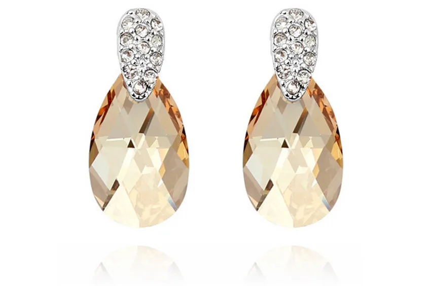 SHDEDE Crystal от Swarovski модный каплевидный Висячие серьги для женщин ювелирные аксессуары женский подарок-5814