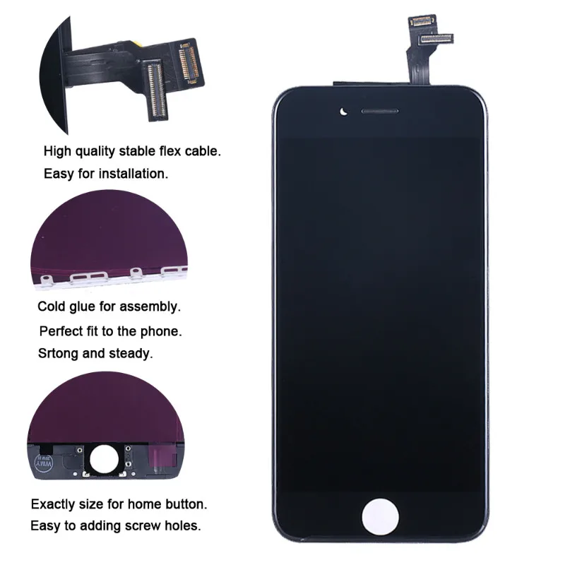 10 шт./лот Класс AAA 4," для IPhone 6 6G ЖК-дисплей Экран дисплея сенсорный дигитайзер DHL I6G-W