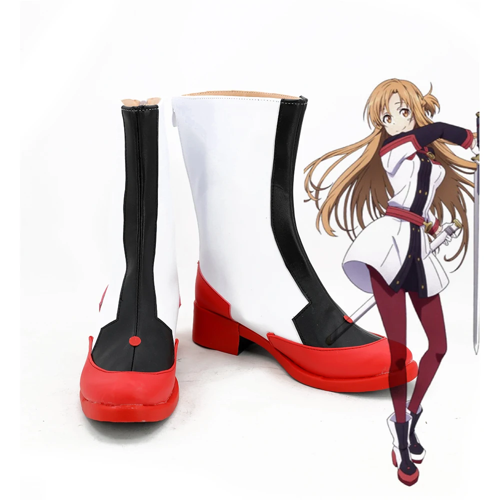 

Sword Art Online The Movie: Ordinal Scale SAO Asuna Yuuki Cosplay Boots Shoes Ordinal Scale Asuna Boots Costume Accessories