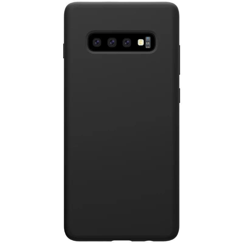 black Защитный чехол Nillkin Flex Pure для samsung Galaxy S10 Plus, тонкий мягкий жидкий силиконовый резиновый противоударный чехол для телефона Galaxy S10 S10e, чехол - Цвет: black