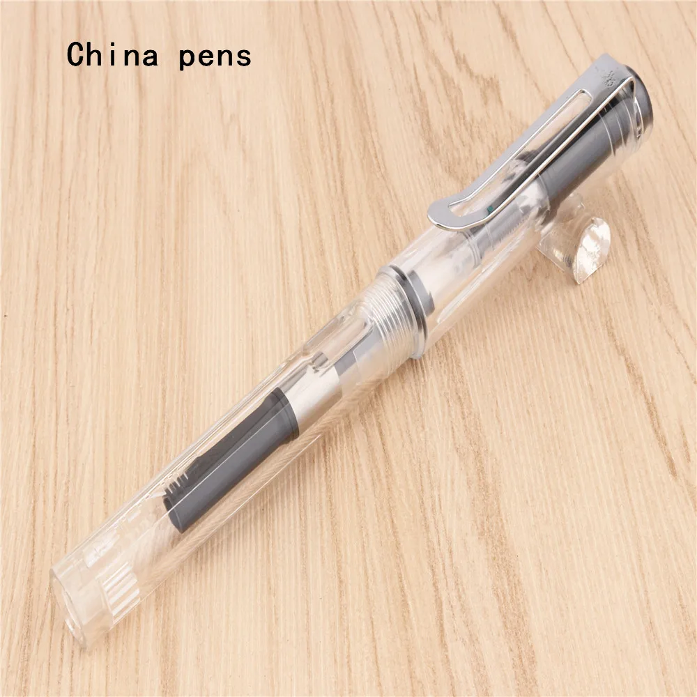 Перьевая ручка Jinhao набор из 5 прозрачных белых карандашей с синими чернилами и 2