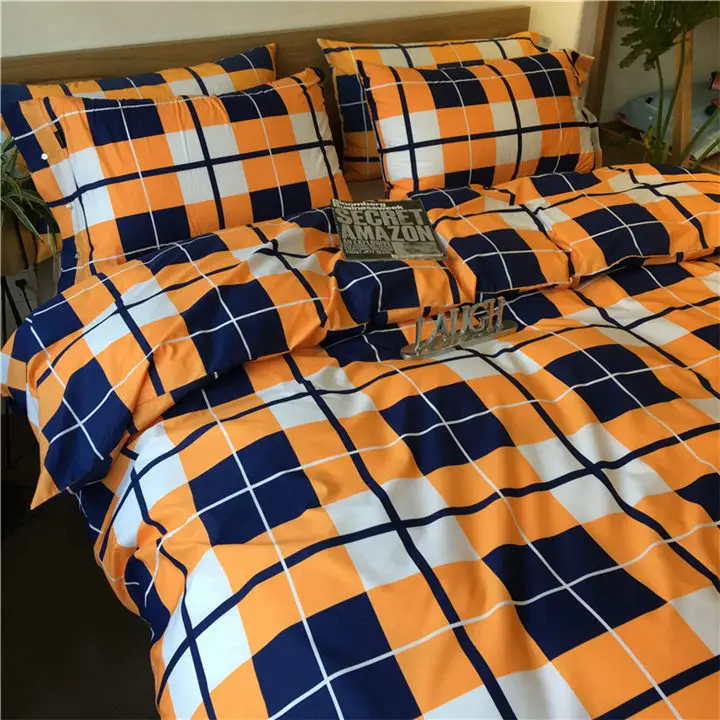 2018 summer 60s cotton bedding set queen size 4pcs tribute satin bed sheet reactive printing Butterfly flowers duvet cover | Дом и сад