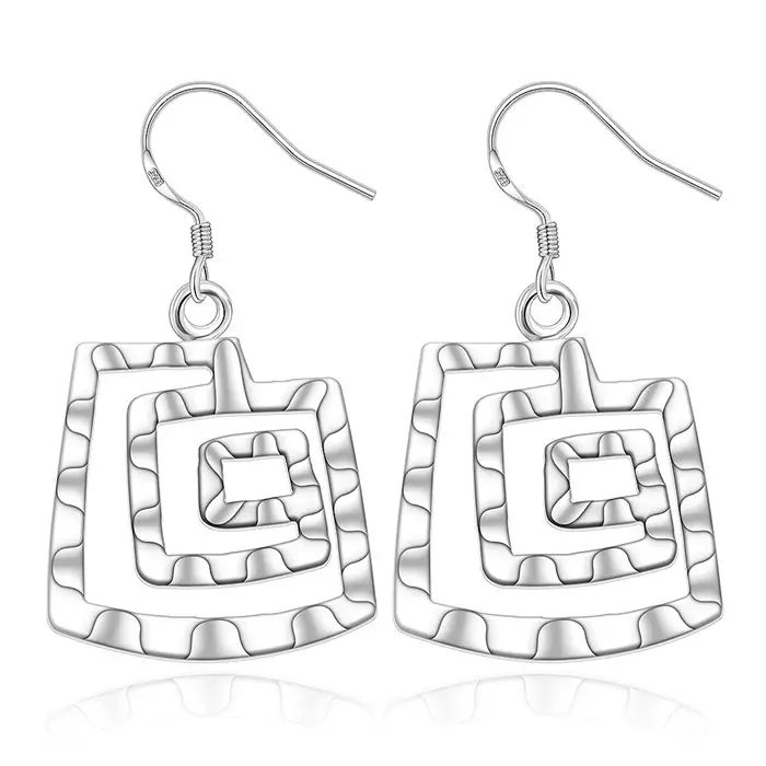 Оптовая продажа высококачественные ювелирные изделия посеребренные серьги с